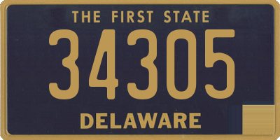 DE license plate 34305
