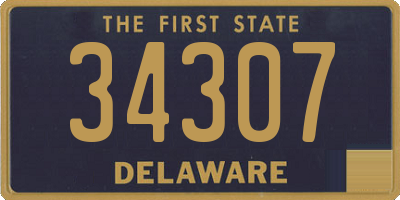 DE license plate 34307