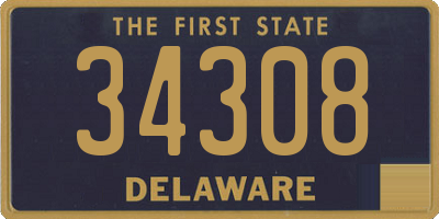 DE license plate 34308