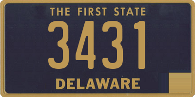 DE license plate 3431