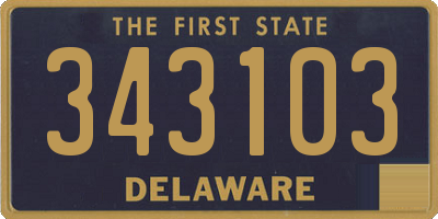 DE license plate 343103