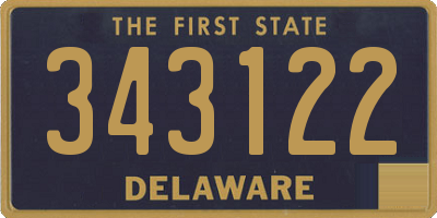 DE license plate 343122