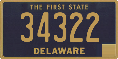 DE license plate 34322