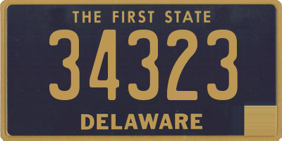DE license plate 34323