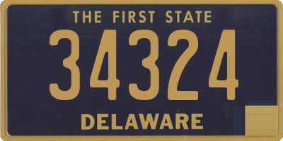 DE license plate 34324