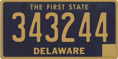DE license plate 343244