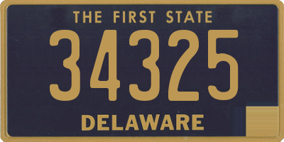 DE license plate 34325