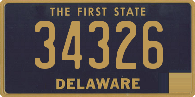 DE license plate 34326