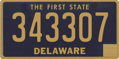 DE license plate 343307