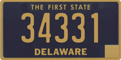 DE license plate 34331