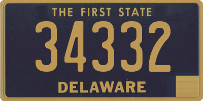 DE license plate 34332