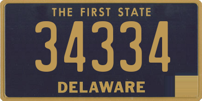 DE license plate 34334