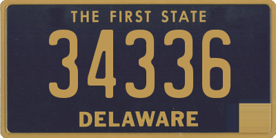 DE license plate 34336