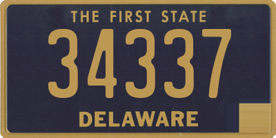 DE license plate 34337