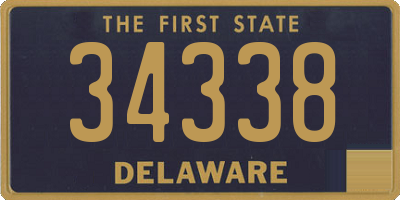 DE license plate 34338