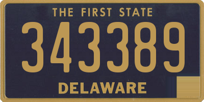 DE license plate 343389