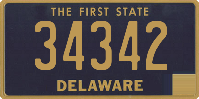 DE license plate 34342