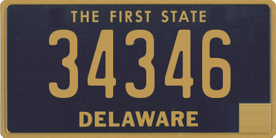 DE license plate 34346