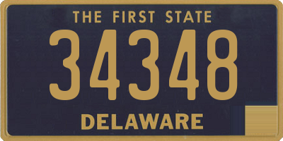 DE license plate 34348