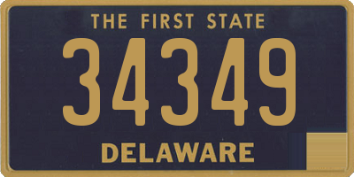 DE license plate 34349