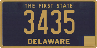 DE license plate 3435