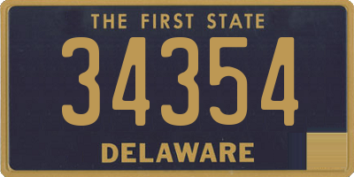 DE license plate 34354