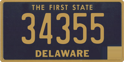 DE license plate 34355