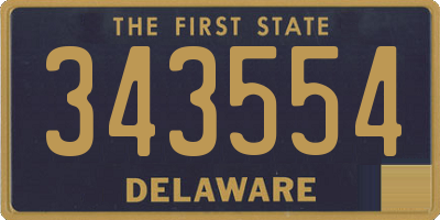 DE license plate 343554