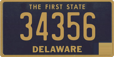 DE license plate 34356