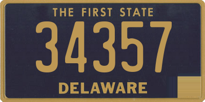 DE license plate 34357