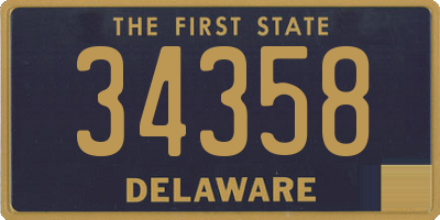 DE license plate 34358