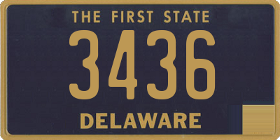 DE license plate 3436