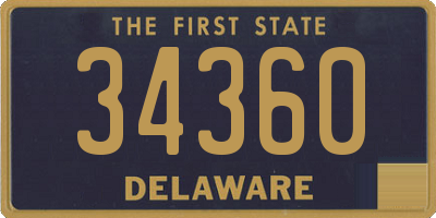 DE license plate 34360