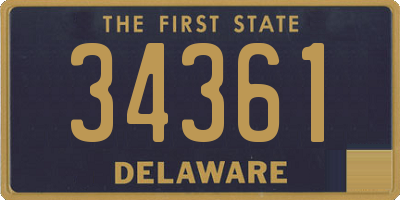 DE license plate 34361