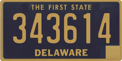 DE license plate 343614