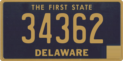 DE license plate 34362