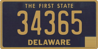 DE license plate 34365
