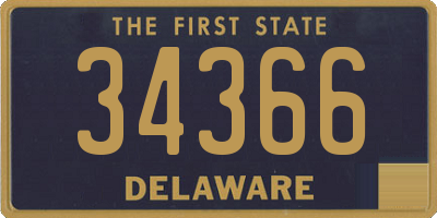 DE license plate 34366