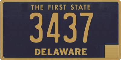 DE license plate 3437