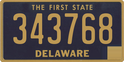 DE license plate 343768