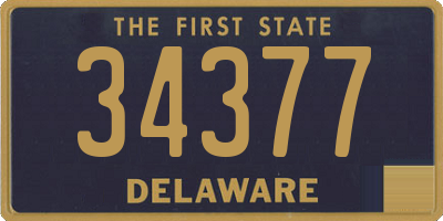 DE license plate 34377