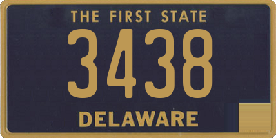 DE license plate 3438