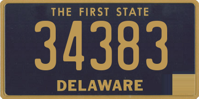 DE license plate 34383