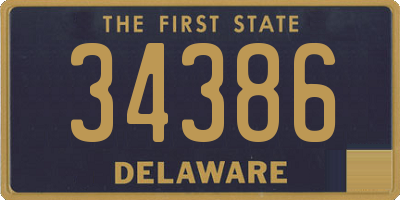 DE license plate 34386