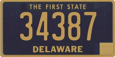 DE license plate 34387
