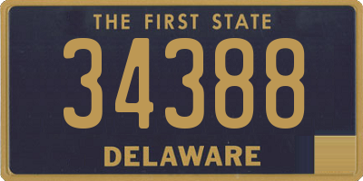 DE license plate 34388