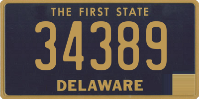 DE license plate 34389