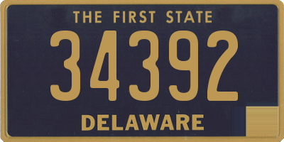 DE license plate 34392