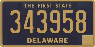 DE license plate 343958