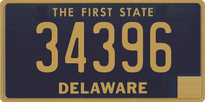 DE license plate 34396